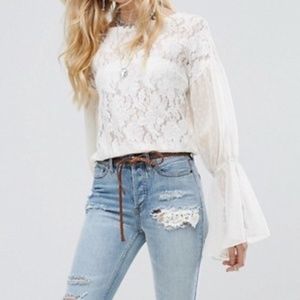 Free People Something Like Love Lace Blouse